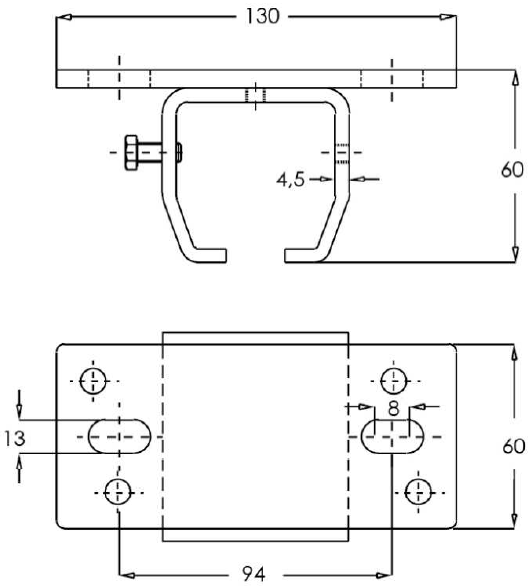 AN205 mocowanie do stropu system HERKULES - ASSECURO