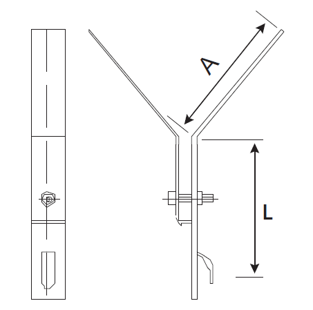 Wspornik odgromowy „GĄSIOROWY ” prosty O – 6 C