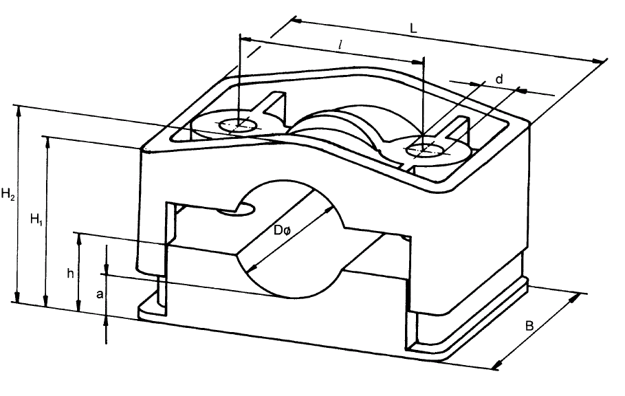 Uchwyt kablowy typu KT 35/39  - Id technik