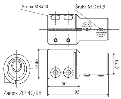 Zacisk transformatorowy do izolatora przepustowego BEZPOL ZIP 4095 BK6242/1 PROSPERSKLEP