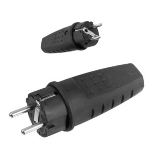 Wtyczka gumowa 2P+E 16A IP44 - 110.3100 - SCAME