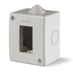 Puszka natynkowa 1 moduł IP40 Unibox 136.4121 do gniazda domowego szara - SCAME