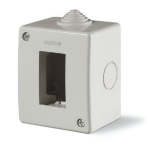 Puszka natynkowa 1 moduł IP40 Unibox 136.4121 do gniazda domowego szara - SCAME