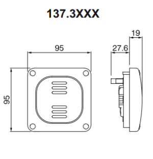 Łącznik pojedynczy 1 klawisz 20AX M95 p/t - SCAME