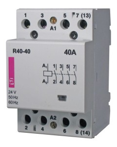 Stycznik modułowy ETICON R 40-40 24V, 40A 4 styki (002463411) - ETI Polam