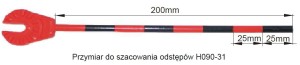 Przymiar do szacowania odległości z końcówką wielowypustową 200mm HUBIX H090-31 A333.1002