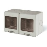 Puszka natynkowa 2+2 moduły IP55 Unibox 136.5124 do gniazda domowego szara - SCAME