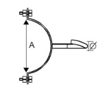 Konstrukcja KZH-12/0-1A na obejmie O-1A z hakami Fi 16 EP-KO-NN-KZH12-01A - DELKAR