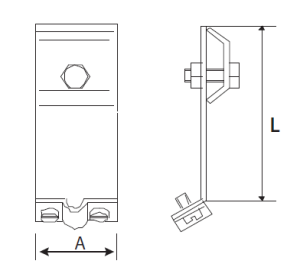 Zacisk odgromowy rynnowy (DELKAR 0-17A) 140/40mm 