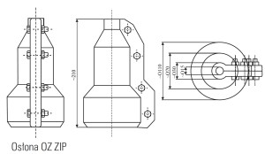 Osłona izolatora przepustowego ZIP 40/95 - BK7009 - BEZPOL