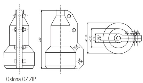 Osłona izolatora BEZPOL ZIP 4095 BK 7009