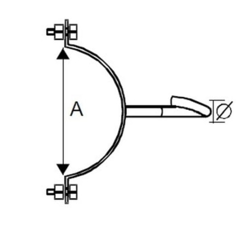Konstrukcja linii niskiego napięcia DELKAR KZH-22/03 na obejmie O-3 z 2 hakami Fi 20 EP-KO-NN-KZH22-03 PROSPERSKLEP