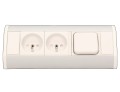 Gniazdo meblowe 2x2P+Z OR-GM-9002WG z wyłącznikiem_PROSPERSKLEP