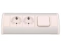 Gniazdo meblowe schuko 2x2P+Z OR-GM-9002WG_GS z wyłącznikiem_PROSPERSKLEP