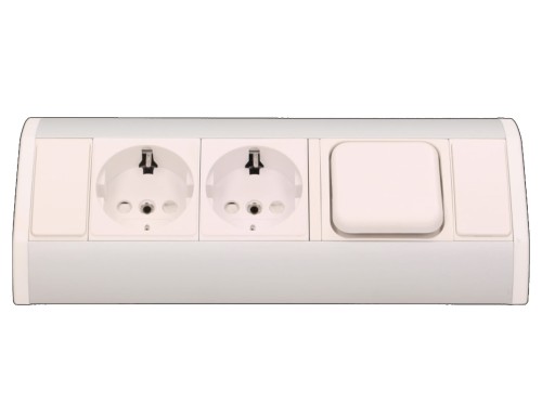 Gniazdo meblowe schuko 2x2P+Z OR-GM-9002WG_GS z wyłącznikiem_PROSPERSKLEP
