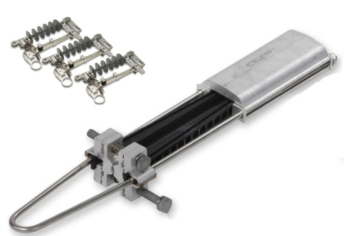 Rozłącznik napowietrzny trójfazowy i 6 uchwytów