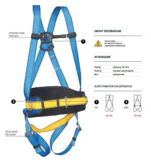 Szelki bezpieczeństwa P-02S AB 102 02 - PROTEKT