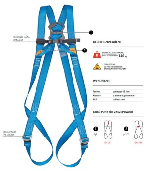 Szelki bezpieczeństwa P-03 AB 103 01 - PROTEKT