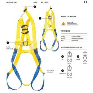 Szelki bezpieczeństwa P-10R AB 110 03 - PROTEKT