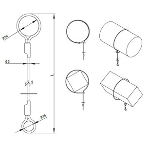 Zaczep linkowy bezłącznikowy AT190 200 200cm - PROTEKT