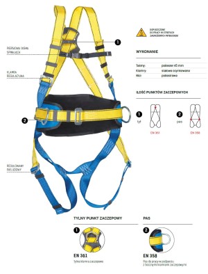 Szelki bezpieczeństwa P-20 AB 120 01 - PROTEKT