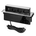 Gniazda meblowe 3x2P+Z, 2xUSB chowane w blat