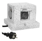 Gniazdo ogrodowe schuko Słupek ORNO OR-AE-13186(GS) 4x2P+Z, IP44, przewód 3m H07RN-F 3x1,5mm2 - ORNO POLSKA