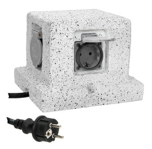 Gniazdo ogrodowe schuko Słupek ORNO OR-AE-13186(GS) 4x2P+Z, IP44, przewód 3m H07RN-F 3x1,5mm2 - ORNO POLSKA