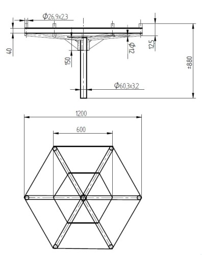 Konstrukcja pod bocianie gniazdo delkar EP-KO-BOC-GNI_PROSPERSKLEP