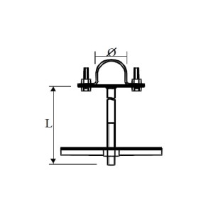 Uchwyt UK-1 EP-UC-UK1-35X250 pojedyńczy bez odsadzenia - DELKAR