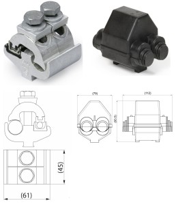 ENSTO SM4.21 & SP16 - Zestaw zacisk Al/Cu, 50-240 Al/10-95 Cu ENSTO SM4.21 + Pokrywa izolacyjna SP16