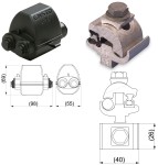 ENSTO SM2.11 & SP15 - Zestaw zacisk Al/Cu, 16-95 Al/2,5-25 Cu ENSTO SM2.11 + Pokrywa izolacyjna SP15