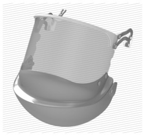 Osłona twarzy klasa 2 E6HT G113.1119 kompletna do hełmu SECRA HUBIX H058S