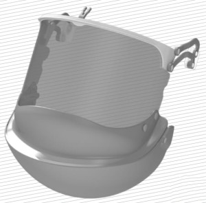 Osłona twarzy klasa 2 E40HT G113.1122 kompletna do hełmu SECRA HUBIX H058S