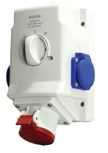 Gniazdo Natynkowe SCAME 3P+N+E 16A+ 1x 230V L-0-P 513.1657-1FNR