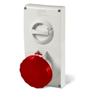 Gniazdo z zamykanym wyłącznikiem i blokadą bezpieczeństwa OMNIA 3P+N+E 63A IP67 405.6387 - SCAME