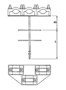Uchwyt kabla z odsadzeniem UKZW 3A EP-UC-UKZW-3A na słup betonowy - DELKAR
