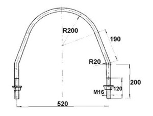 Obejma ustoju ocynkowana OU-2/E EP-KO-OB-OU2 - DELKAR