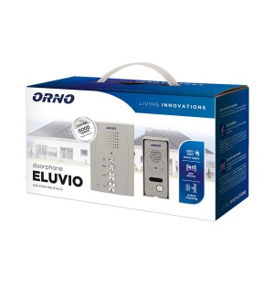 Zestaw domofonowy jednorodzinny bezsłuchawkowy ELUVIO szary ORNO OR-DOM-RE-914/G - ORNO POLSKA