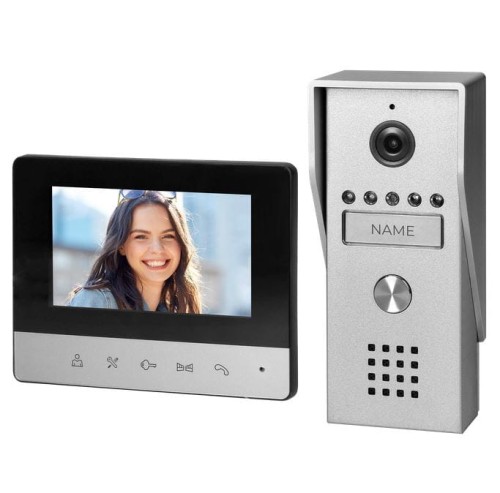 Zestaw wideodomofonowy ORNO LIRA VI-VID-RO-1077 kolorowy monitor LCD 4,3" z aluminiową wideo kasetą PROSPERSKLEP