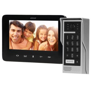 Zestaw wideodomofonowy ORNO SCUTI OR-VID-VP-1073/B kolor LCD 7" interkom z szyfratorem natynkowy czarny 