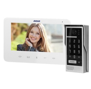 Zestaw wideodomofonowy ORNO SCUTI OR-VID-VP-1073/W kolor LCD 7" interkom z szyfratorem natynkowy biały