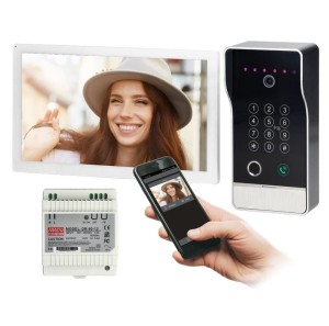 Zestaw wideodomofonowy ORNO GUARDO OR-VID-MO-1076/W/S z czytnikiem linii papilarnych natynkowy