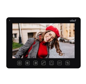 Zestaw wideodomofonowy bezsłuchawkowy Vibell ORNO NOVEO OR-VID-EX-1057/B  LCD 7" z czarnym monitorem