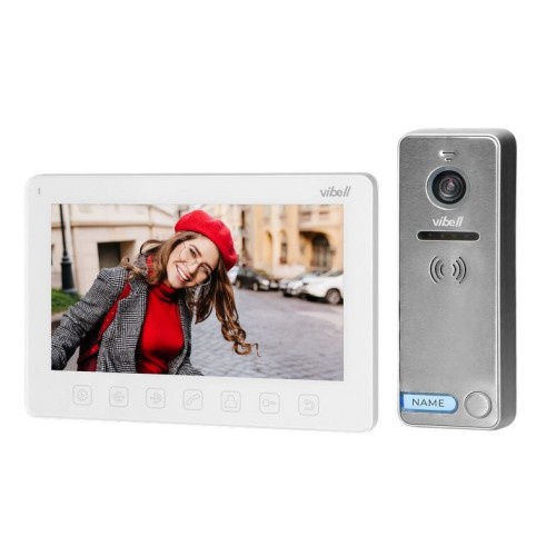 Zestaw wideodomofonowy bezsłuchawkowy Vibell ORNO OR-VID-EX-1057/W LCD 7" w kolorze białym PROSPERSKLEP