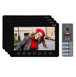Zestaw wideodomofonowy Vibell ORNO NOVEO MULTI 4 OR-VID-EX-1065/B LCD 7" z czarnym monitorem