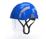 Hełm HUBIX SECRA H058S F111.BSE0 niebieski z osłoną twarzy klasa 1