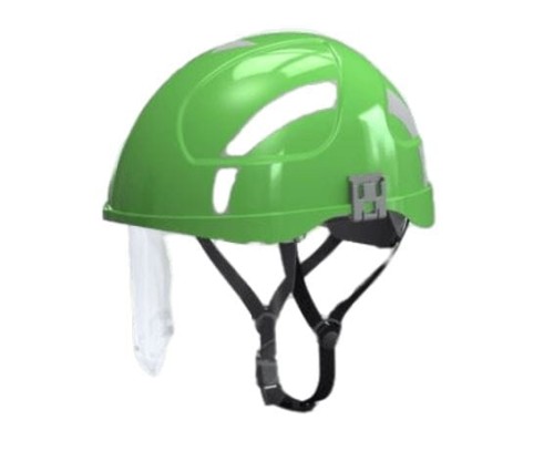 Hełm HUBIX SECRA H058S H114.GSE0 zielony z osłoną twarzy klasa 2 PROSPERSKLEP