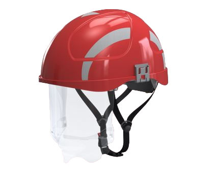 Hełm HUBIX SECRA H058S H114.RSE0 czerwony z osłoną twarzy klasa 2 PROSPERSKLEP