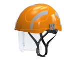 Hełm HUBIX SECRA H058S H114.OSE0 pomarańczowy z osłoną twarzy klasa 2